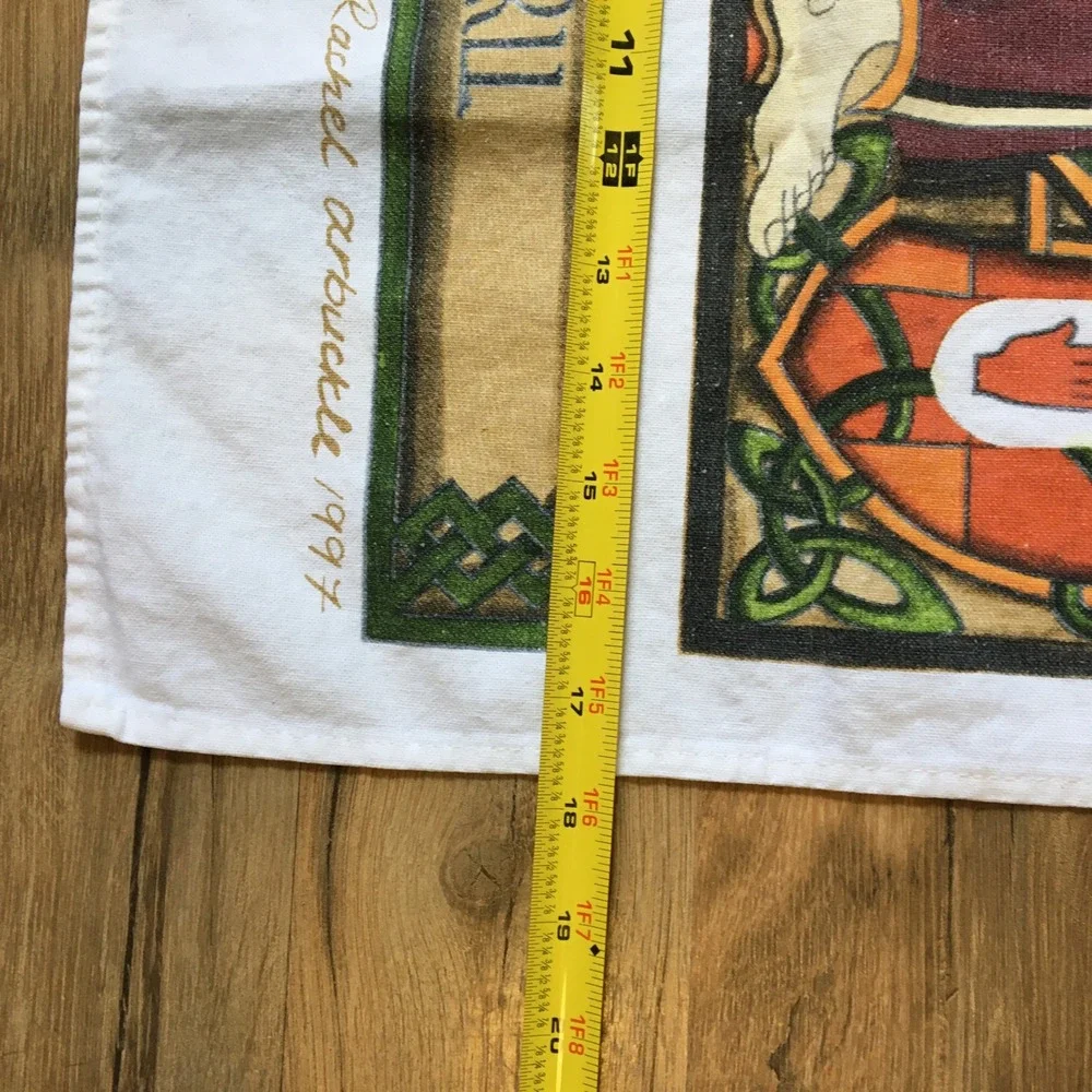 Rachel‎ Arbuckle Brian Boru Tea Towel Colorful Celtic Art 1997